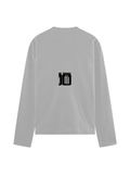 Male Full Sleeve T-Shirt | Regular Fit Men's | 180 GSM Bio-Washed Cotton Blend | DTG Print | Double Stitched Seam, Ribbed Neck | Personalized | DTG | Modern | Positive Outlook | Everyday | Positive - back - Grey Melange - mockup 2