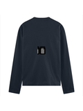 Male Full Sleeve T-Shirt | Regular Fit Men's | 180 GSM Bio-Washed Cotton Blend | DTG Print | Double Stitched Seam, Ribbed Neck | Personalized | DTG | Modern | Positive Outlook | Everyday | Positive - back - Navy Blue - mockup 2