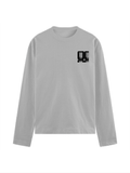 Male Full Sleeve T-Shirt | Regular Fit | 180 GSM Bio-Washed Cotton Blend | Double Stitched & Pre-Shrunk | Men | Personalized | DTF | Modern | Positive Outlook | Everyday | Positive - left pocket - Grey Melange - mockup 3