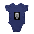 Baby Romper | 0-12 Months Regular Fit | 180 GSM Bio-Washed Cotton Blend | Double Stitched, Pre-Shrunk | Unisex | Personalized | DTF | Modern | Positive Outlook | Everyday | Positive - back - Royal Blue - mockup 2