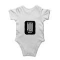 Baby Romper | 0-12 Months Regular Fit | 180 GSM Bio-Washed Cotton Blend | Double Stitched, Pre-Shrunk | Unisex | Personalized | DTF | Modern | Positive Outlook | Everyday | Positive - back - White - mockup 2