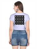 Female Crop Top | Women's Regular Fit | 180 GSM Bio-Washed Cotton | Double Stitched, Pre-Shrunk | For Her | Personalized | DTG | Modern | Positive Outlook | Everyday | Positive - back - Lavender - mockup 2
