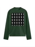 Male Full Sleeve T-Shirt | Men's Regular Fit | 180 GSM Bio-Washed Cotton Blend | Embroidery | Double Stitched | Personalized | Modern | Positive Outlook | Everyday | Positive - front - Bottle Green - mockup 1