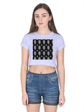 Female Crop Top | Regular Fit | 180 GSM Bio-Washed Cotton | Double Stitched, Ribbed Neck | Women | Personalized | Embroidery | Modern | Positive Outlook | Everyday | Positive - front - Lavender - mockup 1