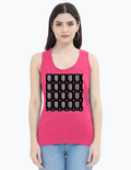 Women's Tank Top | Regular Fit | 180 GSM Bio-Washed Cotton | DTG Print | Pre-Shrunk, Double-Stitched | Personalized | DTG | Modern | Positive Outlook | Everyday | Positive - front - Pink - mockup 1