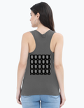 Women's Tank Top | Regular Fit | 180 GSM Bio-Washed Cotton | DTG Print | Pre-Shrunk, Double-Stitched | Personalized | DTG | Modern | Positive Outlook | Everyday | Positive - back - Charcoal Melange - mockup 2