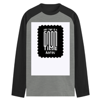 Men's Full Sleeve Raglan T-Shirt | Regular Fit | 180 GSM Bio-Washed Cotton Blend | Embroidery | Double Stitched Seam & Ribbed Neck | Personalized | Modern | Positive Outlook | Everyday | Positive