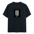 Male Classic Crew T-Shirt | Men's Regular Fit | 180 GSM Bio-Washed Cotton Blend | Embroidery | Pre-Shrunk, Double-Stitched | Personalized | Modern | Positive Outlook | Everyday | Positive - back - Navy Blue - mockup 2