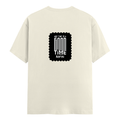 Male Classic Crew T-Shirt | Men's Regular Fit | 180 GSM Bio-Washed Cotton Blend | Embroidery | Pre-Shrunk, Double-Stitched | Personalized | Modern | Positive Outlook | Everyday | Positive - back - Off White - mockup 2