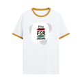 Ringer T-shirt | Unisex | DTG Print | Contrast Trim | Men's, Women's | Personalized | DTG | Bold | Career | Everyday | Empowering - front - Mustard yellow off white - mockup 1
