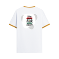 Ringer T-shirt | Unisex Regular Fit | 100% Cotton DTF/DTG | Contrast Rib Neck Bio Washed Pre-Shrunk | Adults | Personalized | DTF | Bold | Career | Everyday | Empowering - back - Mustard yellow off white - mockup 2