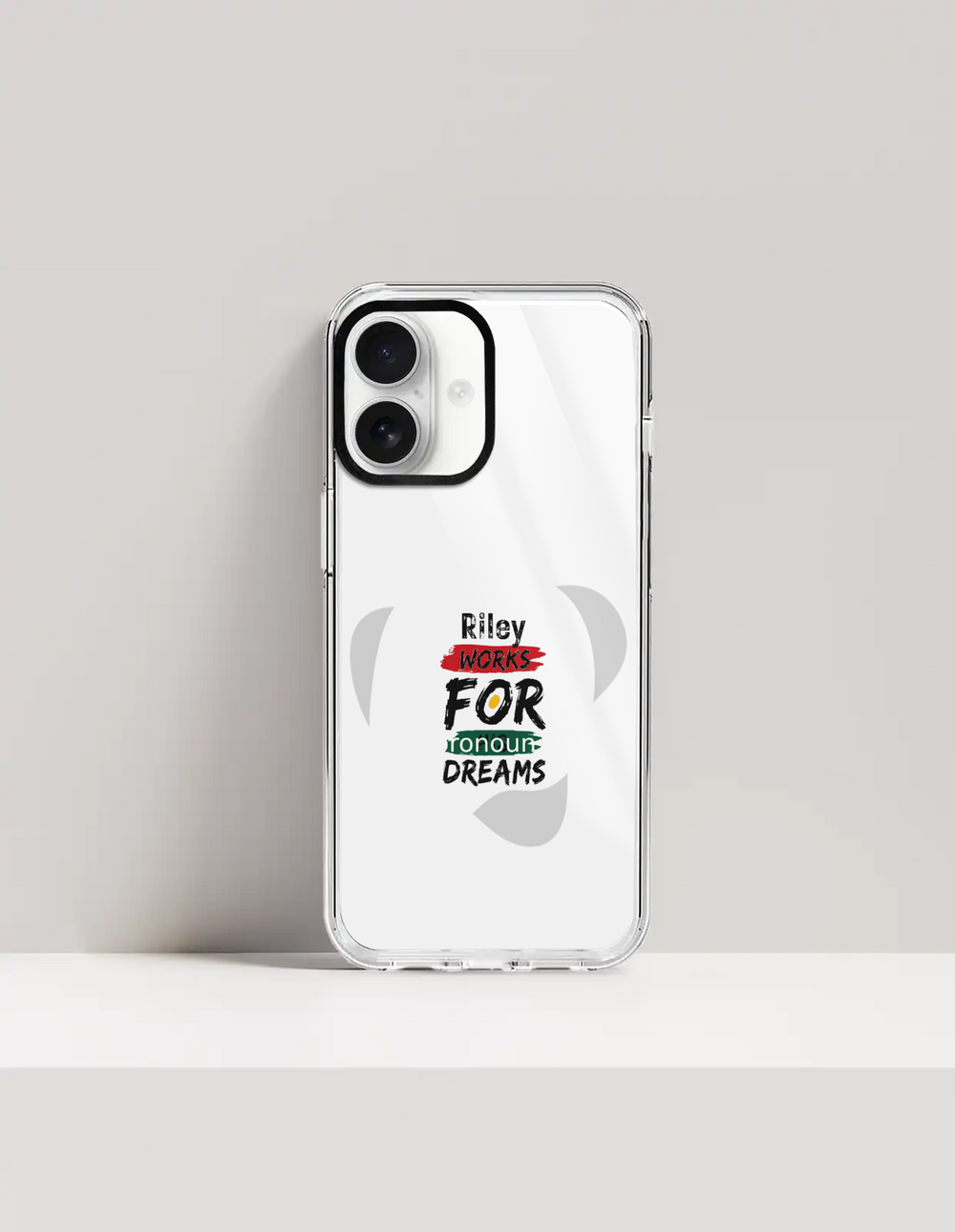 Hard Clear Case | iPhone | TPU Sides & PC Back | Detachable Camera Protector, Scratch-Proof | Unisex | Personalized | Bold | Career | Everyday | Empowering - front_17 - 17 - mockup 1