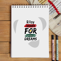 Sketchbook | A5 Spiral Bound | Digital Print Cover | 140 GSM Paper | Unisex | Personalized | Bold | Career | Everyday | Empowering