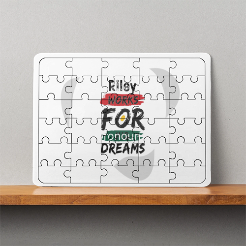 MDF Wooden Puzzles | 6x8 Inch | 30 Pieces | Durable MDF | Glossy Finish | Sublimation Print | Lightweight | Waterproof | Fade-Proof | Unisex | Personalized | Bold | Career | Everyday | Empowering