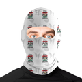 Male Balaclava | Snug Fit | Poly-Spandex | Anti-Microbial, Stretch, Fade-Proof | Unisex | Personalized | Bold | Career | Everyday | Empowering - front - White - mockup 1