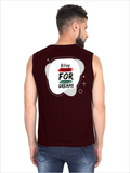 Men's Sleeveless T-Shirt | Regular Fit | 180 GSM Bio-Washed Cotton DTG | Pre-Shrunk, Double Stitched | For Gym & Casual Wear | Personalized | DTG | Bold | Career | Everyday | Empowering - back - Maroon - mockup 2