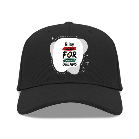 Baseball Ottoman Cap | Universal Fit Adjustable | Polyester Fabric | Structured, Lightweight, Breathable | Unisex Adults | Personalized | Embroidery | Bold | Career | Everyday | Empowering - front - Black - mockup 1