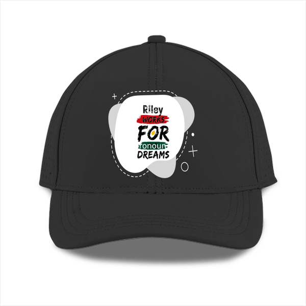Sports Cap | Adjustable Fit | Polyester | Breathable, Perforated Panels, Embroidery/DTF Printing | Unisex | Personalized | Embroidery | Bold | Career | Everyday | Empowering