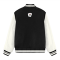 Varsity Jacket | Unisex Fit | 100% Cotton DTG | Ribbed Hems, Button Closure, Pockets | Unisex | Personalized | DTG | Bold | Career | Everyday | Empowering - back - Black - mockup 3