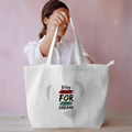 Everyday Large Tote Bag | Unisex | 100% Cotton, Nylon Lined | Zippered, Multi-Pocket, Water Bottle & Key Holder | Personalized | DTG | Bold | Career | Everyday | Empowering - front - mockup 1