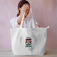Everyday Large Tote Bag | Unisex | 100% Cotton, Nylon Lined | Zippered, Multi-Pocket, Water Bottle & Key Holder | Personalized | DTG | Bold | Career | Everyday | Empowering