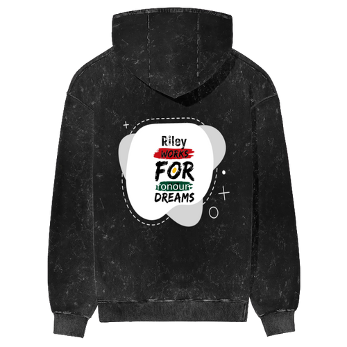 Acid Wash Hoodie | Unisex Regular Fit | 100% Super-Combed Cotton | Pre-Shrunk, Derby Ribbed | Adults | Personalized | DTG | Bold | Career | Everyday | Empowering - back - mockup 2