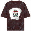 Acid Wash Oversized Tee | Unisex Relaxed Fit | 100% Super-Combed Cotton | DTG Ready | Lycra Ribbed Neck | Adult | Personalized | DTG | Bold | Career | Everyday | Empowering - front - Maroon - mockup 1