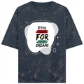 Acid Wash Oversized Tee | Unisex Relaxed Fit | 100% Super-Combed Cotton | DTG Ready | Lycra Ribbed Neck | Adult | Personalized | DTG | Bold | Career | Everyday | Empowering - front - Navy Blue - mockup 1