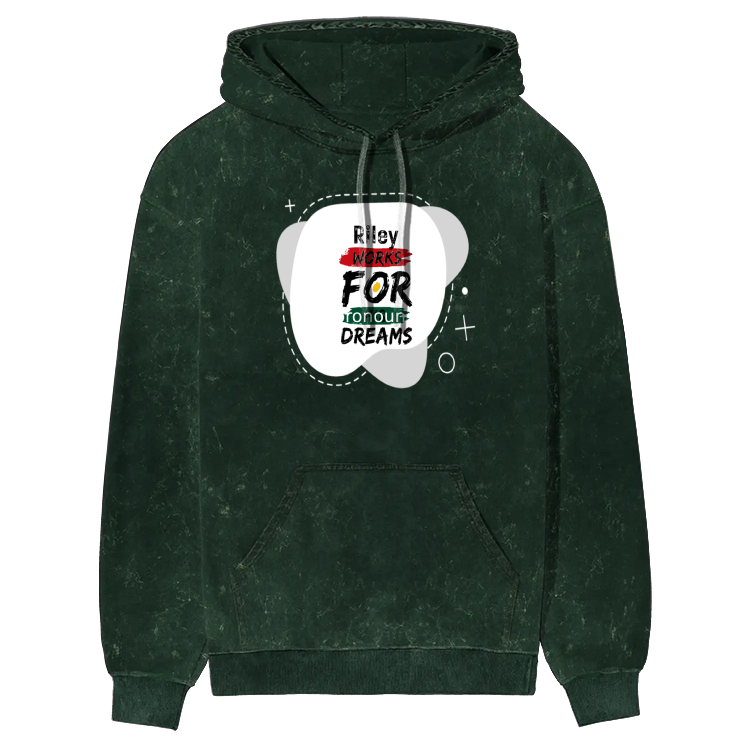 Acid Wash Hoodie | Unisex Regular Fit | 100% Super-Combed Cotton | 300 GSM, Pre-Shrunk, Ribbed Hems & Cuffs | Adults | Personalized | DTF | Bold | Career | Everyday | Empowering - front - mockup 1