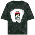 Acid Wash Oversized Tee | Unisex Relaxed Fit | 100% Super-Combed Cotton (240 GSM) DTF | Lycra Ribbed Neck, Pre-Shrunk | Adult | Personalized | DTF | Bold | Career | Everyday | Empowering - front - Bottle Green - mockup 1