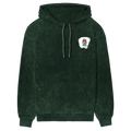 Acid Wash Hoodie | Unisex Regular Fit | 100% Super-Combed Cotton, 300 GSM | Embroidery | Pre-Shrunk, Derby Ribbed Hems & Cuffs | Personalized | Bold | Career | Everyday | Empowering - left pocket - mockup 3