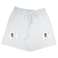 Terry Shorts | Unisex Adults | Terry Cotton | DTG Print | Adjustable Drawcord & Side Pockets | Personalized | DTG | Bold | Career | Everyday | Empowering - left pocket - White - mockup 1