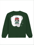 Oversized Sweatshirt | Roomy Relaxed Fit | 400 GSM Cotton Blend | Pre-Shrunk Drop Shoulder | Unisex Adult | Personalized | DTG | Bold | Career | Everyday | Empowering - back - Bottle Green - mockup 2