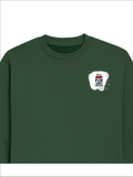 Oversized Sweatshirt | Roomy Relaxed Fit | 400 GSM Cotton Blend | Pre-Shrunk Drop Shoulder | Unisex Adult | Personalized | DTG | Bold | Career | Everyday | Empowering - left pocket - Bottle Green - mockup 3