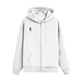 Zip Hoodie | Unisex Adult | 400 GSM Cotton Blend | Embroidery | Pouch Pocket & Full Zip | Personalized | Bold | Career | Everyday | Empowering - right pocket - White - mockup 3