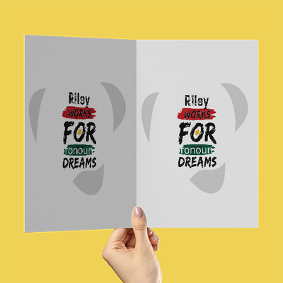 Greeting Card | A5 Folded | Artboard Paper, Digital Print | 4 Pages, Premium Envelope | Unisex | Personalized | Bold | Career | Everyday | Empowering - front - White - mockup 1