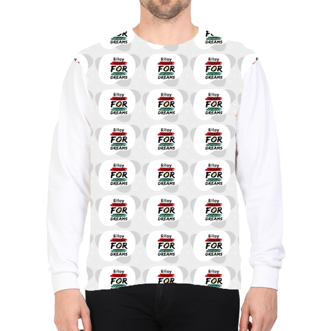 AOP Sweatshirt | Kids' Regular Fit | Polyester Fleece | Soft, Durable, Water Resistant | Unisex | Personalized | Bold | Career | Everyday | Empowering - front - White - mockup 1