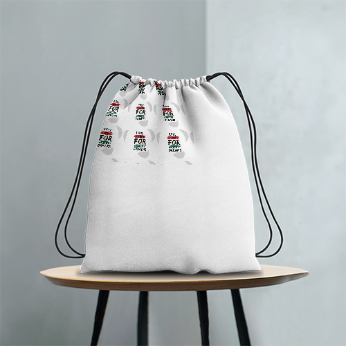 Drawstring Bag | 12x17 Inch Unisex | Canvas Fabric All-Over Print | Durable & Versatile | Personalized | Bold | Career | Everyday | Empowering - front - mockup 1