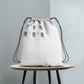 Drawstring Bag | 12x17 Inch Unisex | Canvas Fabric All-Over Print | Durable & Versatile | Personalized | Bold | Career | Everyday | Empowering - front - mockup 1