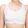 Sports Bra | Women's XS-3XL | Poly-Spandex Blend | All-Over Print | Supportive, Removable Pads | Personalized | Bold | Career | Everyday | Empowering - folding - White - mockup 5