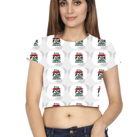 Female Womens Crop Top | Regular Fit | Spun Polyester AOP | Fade-Proof & Comfortable | Women's | Personalized | Bold | Career | Everyday | Empowering