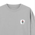 Oversized Standard T-Shirt | Oversized Fit Unisex | 100% Super Combed Cotton Embroidery | Soft, Breathable, Durable | Unisex Adult | Personalized | Embroidery | Bold | Career | Everyday | Empowering - right pocket - Grey Melange - mockup 4