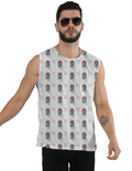 Male Sleeveless Tee | Regular Fit Men's | 180 GSM Spun Polyester | All-Over Sublimation Print | Fade-Proof | Double-Stitched | Personalized | Bold | Career | Everyday | Empowering - front - mockup 1