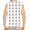 Male Sleeveless Tee | Regular Fit Men's | 180 GSM Spun Polyester | All-Over Sublimation Print | Fade-Proof | Double-Stitched | Personalized | Bold | Career | Everyday | Empowering - back - mockup 2