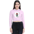 Female Cropped Hoodie | Regular Fit Women's | 320 GSM Bio-Washed Cotton Blend | Double Stitched, Pre-Shrunk, Colorfast | Women | Personalized | DTF | Bold | Career | Everyday | Empowering - front - Light Baby Pink - mockup 1