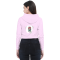 Female Cropped Hoodie | Regular Fit Women's | 320 GSM Bio-Washed Cotton Blend | Double Stitched, Pre-Shrunk, Colorfast | Women | Personalized | DTF | Bold | Career | Everyday | Empowering - back - Light Baby Pink - mockup 2