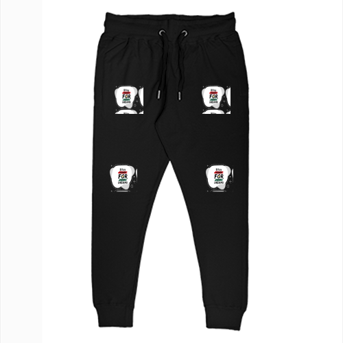 Joggers | Regular Fit Unisex | 260 GSM Fleece Embroidery | Derby Rib & Pockets | Personalized | Embroidery | Bold | Career | Everyday | Empowering - left pocket - Black - mockup 1