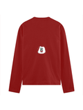 Male Full Sleeve T-Shirt | Regular Fit Men's | 180 GSM Bio-Washed Cotton Blend | DTG Print | Double Stitched Seam, Ribbed Neck | Personalized | DTG | Bold | Career | Everyday | Empowering - back - Red - mockup 2