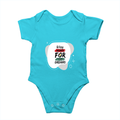 Baby Romper | 0-12 Months Regular Fit | 180 GSM Bio-Washed Cotton Blend | Double Stitched, Pre-Shrunk | Unisex | Personalized | DTF | Bold | Career | Everyday | Empowering - front - SkyBlue - mockup 1