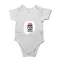Baby Romper | 0-12 Months Regular Fit | 180 GSM Bio-Washed Cotton Blend | Double Stitched, Pre-Shrunk | Unisex | Personalized | DTF | Bold | Career | Everyday | Empowering - front - White - mockup 1